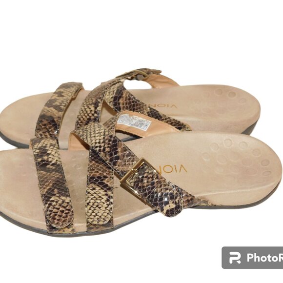 Vionic Snake Print Sandals Size 10 - Picture 6 of 9